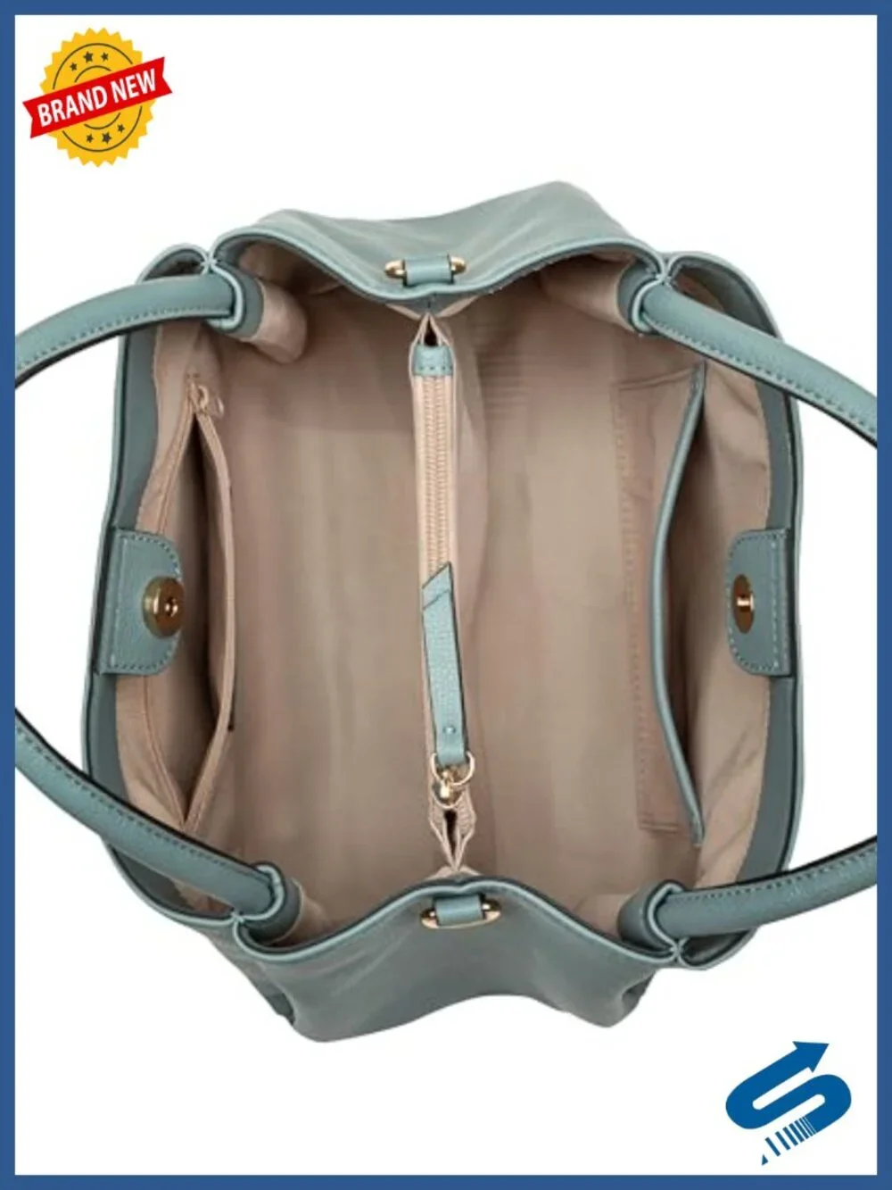 Faux Leather Triple Compartment Satchel with Adjustable Strap